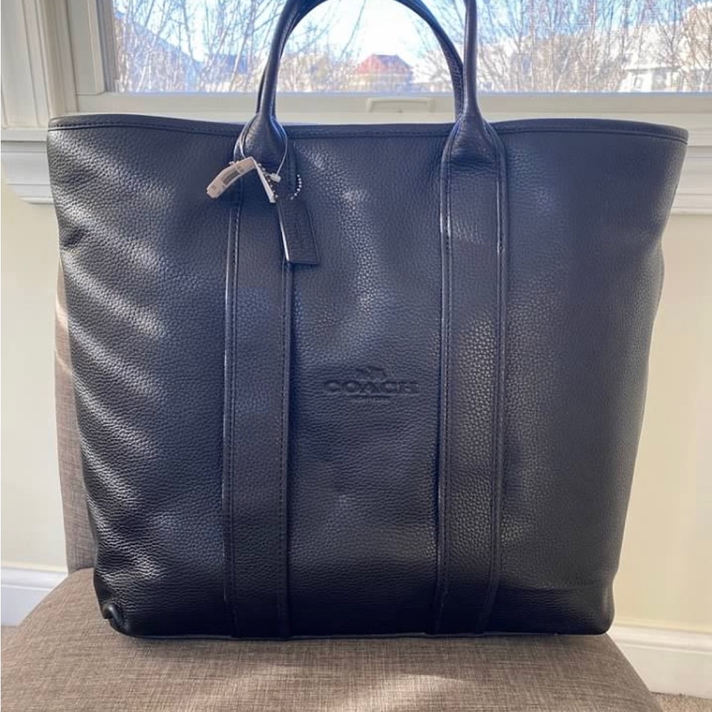 Coach Pebbled leather traveler tote